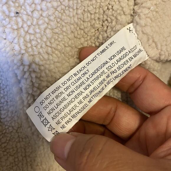 THREAD & SUPPLY Women L Utility Jacket Barn Chore Coat Khaki Fleece Lining Zip - Picture 5 of 14